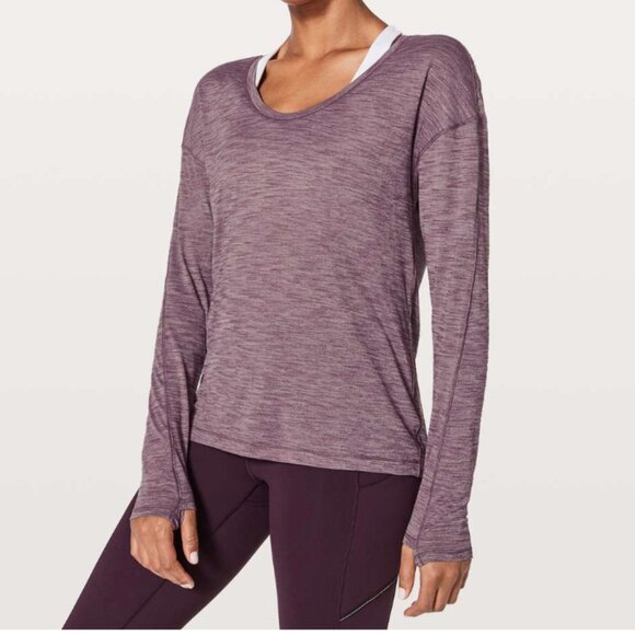 Lululemon Meant To Move Long Sleeve - Heathered Foxglove - Size 6 - Picture 1 of 7